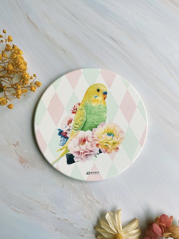 黃綠虎皮-吸水杯墊/硅藻土杯墊/矽藻土