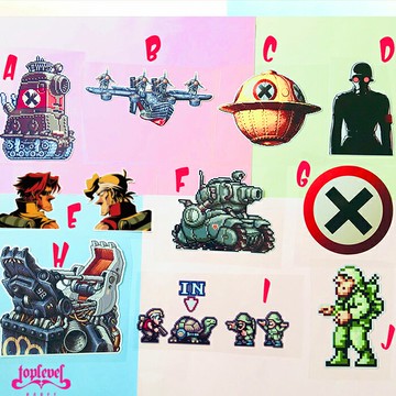 TLP套貼 合金彈頭Metal Slug外星人飛碟坦克橫版射擊像素游戲貼紙