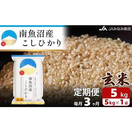 ふるさと納税 南魚沼産こしひかり玄米（5kg×全3回） 新潟県南魚沼市