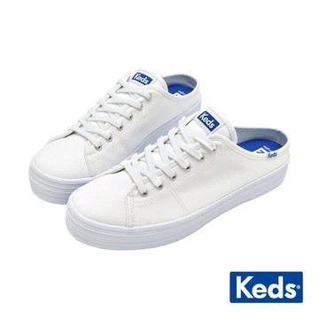 KEDS TRIPLE KICK MULE 經典厚底綁帶穆勒鞋 白 9232W133502 - US 7 (24cm)