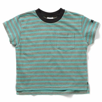 日本 BREEZE - [推薦]定番款短袖上衣-條紋-薄荷