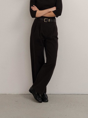 Twill Two-tuck Wide Pants (2colors)