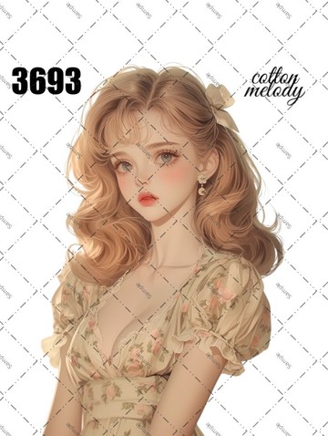 original sticker no.3693 人物貼紙 原創貼紙 原創人物貼紙 裝飾貼紙 cotton melody