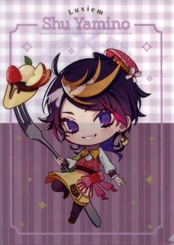 黑之休(Q版)A4文件夾COCOS×虛擬YouTuber現場&NIJISANJI EN吃完！美味娛樂發送中/Luxiem as可可S staff？對象菜單注文特典第2彈