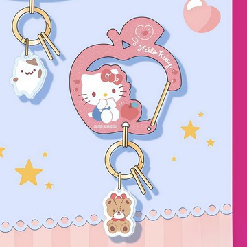 新款711限定可愛kitty掛件玉桂狗亞克力鑰匙扣女生書包禮物