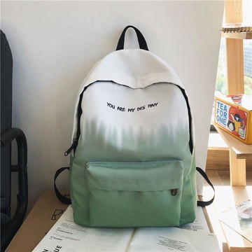韓系簡約後背包💎書包ins大容量漸變雙肩包高中大學生揹包初中生百搭簡約學生大容量書包 防水百搭背包 書包 雙肩包 電腦