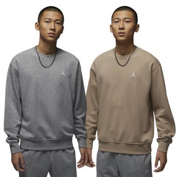 【下殺】Nike 長袖上衣 男裝 刺繡Logo 毛圈布 灰/卡其【運動世界】FV7296-091/FV7296-257