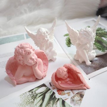 小天使模具合輯diy香薰石膏擴香石天使模具小天使手工皂蠟燭模具
