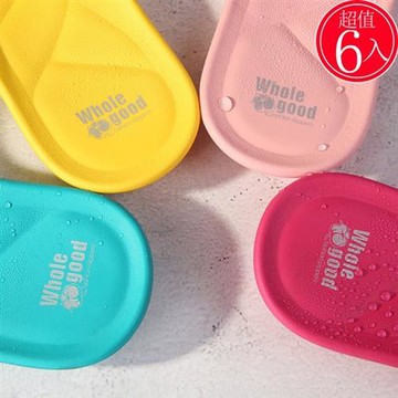 SUN SPA 台灣製 5代專利 適拇指外翻 扁平族 寬厚腳 海豚寬口 EVA拖鞋 6入(防滑無毒室內室外浴室涼鞋)