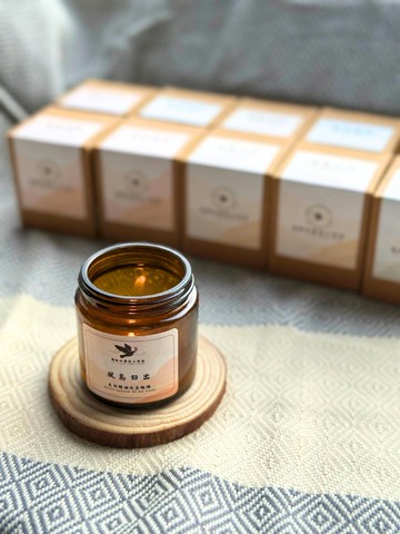 海嶼杉・風島日出・天然精油大豆香氛蠟燭