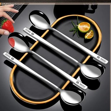 304不銹鋼316勺子小湯勺長柄韓式家用加厚攪拌勺兒童調羹吃飯湯匙