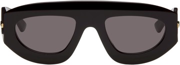 Bottega Veneta 黑色 Ultrathin Shield 太阳镜