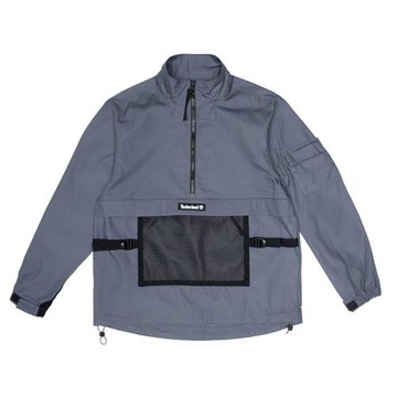 任-Timberland 男款岩青色環保纖維防潑水套頭外套A6Q1SDH3