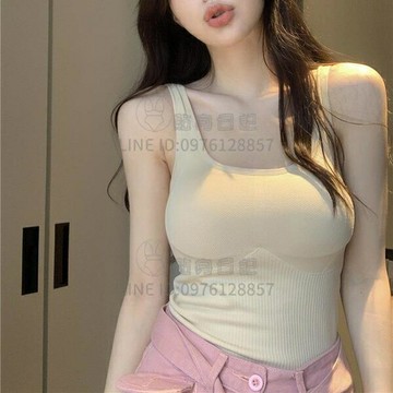 保暖無袖背心帶胸墊秋冬百搭加絨加厚顯瘦打底上衣自發熱保暖內衣【倪醬小鋪】