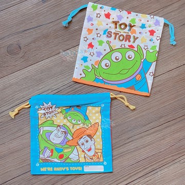 真愛日本 Toys 三眼怪 星星 雙面圖案 兩入 棉質束口袋組 玩具總動員 束口袋 糖果袋 禮物袋