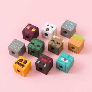 🌟台灣出貨🌟 日單散貨 我的世界橡皮擦 Minecraft 3D 史蒂夫末影人 鉛筆頭橡皮 橡皮擦 可愛 擦子