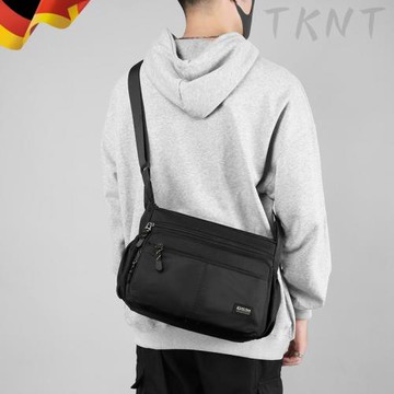 新款大容量單肩包斜跨包戶外輕便時尚男士包包牛津布包多層旅行包