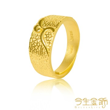 今生金飾 浪漫男戒 純黃金男戒.對戒