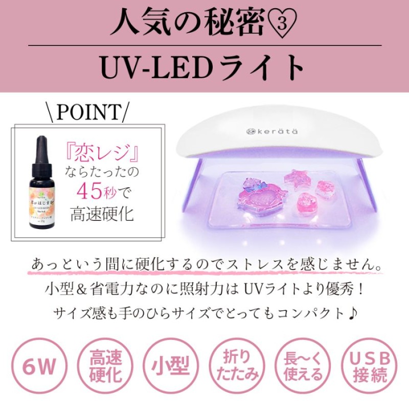 ケラッタ) レジンセット 初心者 子供 ライト付き スターターキット UVレジン クラフト シャカシャカレジン 型 UVライト |  LINEブランドカタログ