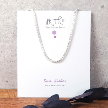 ART64 純銀 威尼斯方盒鍊(1.8mm寬) 30吋 925純銀項鍊 搭配鍊 男生項鍊 女生項鍊