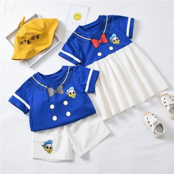 新兒童可愛唐老鴨扮演服萬圣節Donald Duck cos派對活動舞臺表演