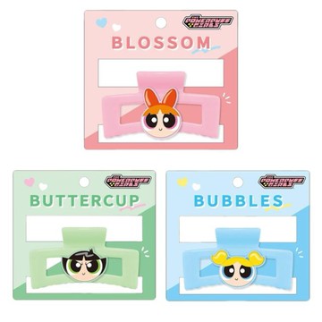 小禮堂 飛天小女警 造型鯊魚夾 (大臉款) 花花 泡泡 毛毛