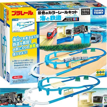 【Fun心玩】TP91892 正版 多美 夏季海洋軌道組 PLARAIL 鐵道王國 多美軌道 場景 聖誕?物 生日禮物