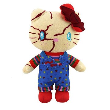🚚賣場精選🚚創意縫合風格Hello Kitty玩偶萬聖節KT毛絨玩具桌面擺件節日禮物