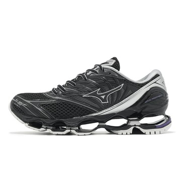 Mizuno 休閒鞋 Wave Prophecy LS 男鞋 女鞋 黑 銀 簍空 彈力 復古跑鞋 美津濃  D1GA2507-01