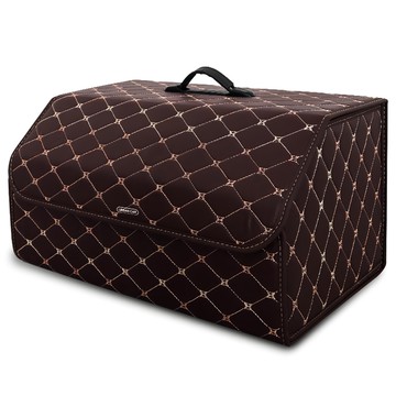 Urban Car 車用縫線多功能收納箱  55cm x 31cm x 28cm  棕色