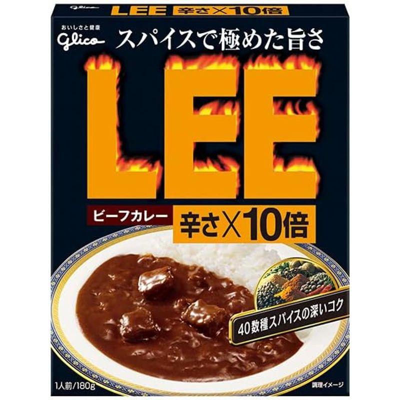 江崎グリコ ビーフカレーLEE 辛さ×10倍 180g×10個入×(2ケース)