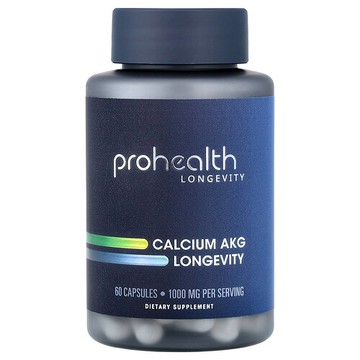 ProHealth Longevity, 鈣 AKG Longevity 膠囊，60 粒（每粒 500 毫克）