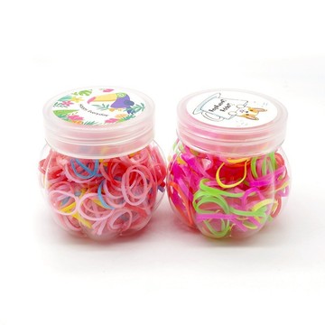 🔥現貨24H秒出🔥彩色小髮圈桶裝 小髮圈 髮圈 髮繩 不咬髮 彩色髮圈 兒童髮圈 學生髮圈 彈力髮圈 細髮圈 綁頭髮