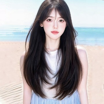 中分瀏海 長直髮 免戴髮網 假髮 全頭套式 女生假髮 瀏海假髮 遮白髮 增髮量 頭頂補髮片 高層次假髮 透氣不悶 073