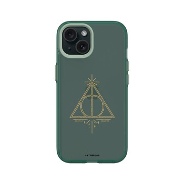 iPhone 15 Clear 憂墨綠 - 哈利波特 Harry Potter - 圖騰系列：死神的聖物
