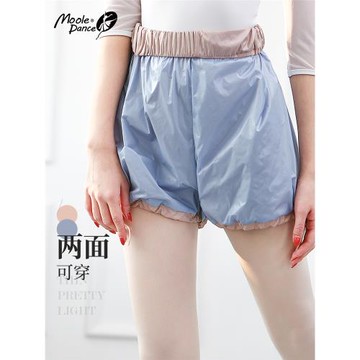 芭蕾舞雙色熱身褲短褲形體褲舞蹈服練功服成人女舞蹈褲練功褲超薄