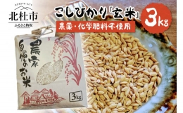 白州米 コシヒカリ『玄米』3kg