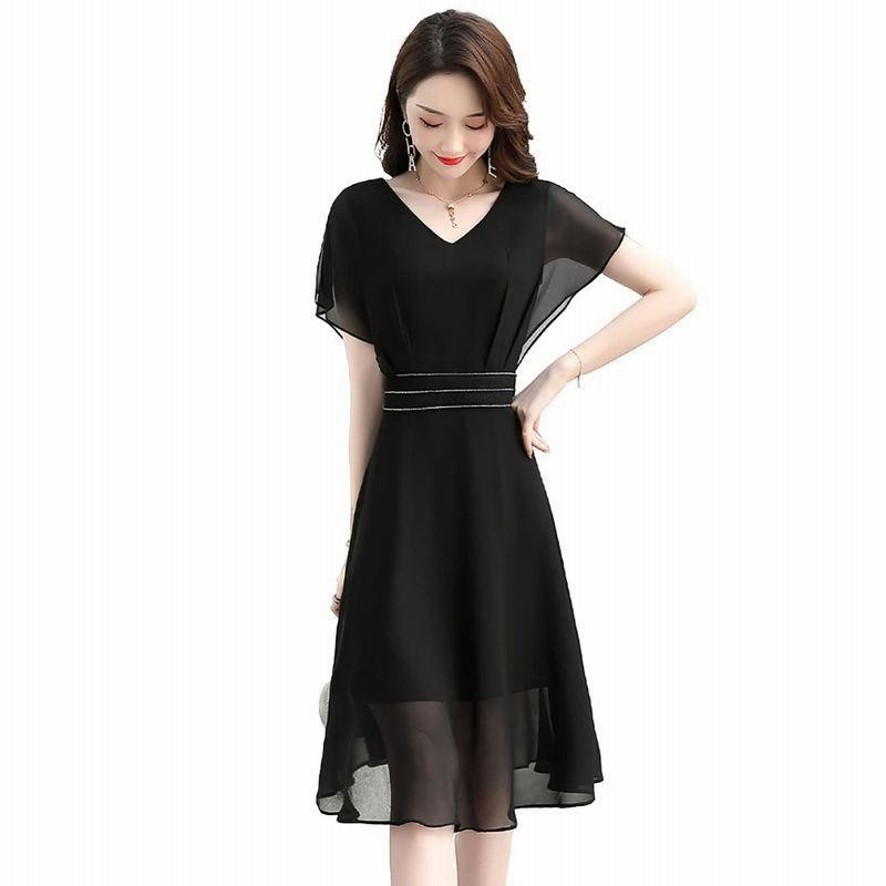 ビレッジ ワンピース レディース 黒ワンピース 白ワンピース フレアワンピース Aラインワンピース Vネック ひざ丈 体型カバー 大きい 通販 Lineポイント最大0 5 Get Lineショッピング
