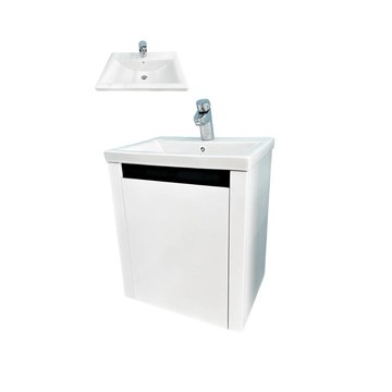 洗樂適衛浴CERAX 55CM方型瓷盆浴櫃組(不含龍頭及配件)