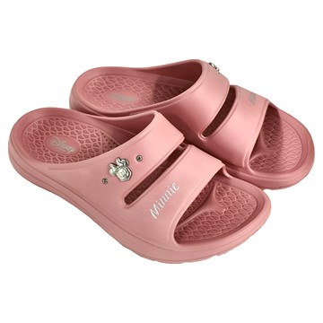 BORUI 柏睿鞋業 Disney 米妮蝴蝶結造型休閒拖鞋  玫粉色  38