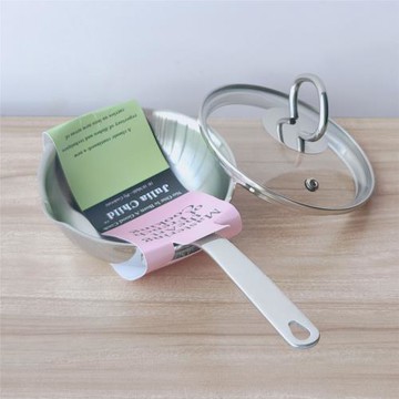 12cm迷你可愛醬汁鍋煎蛋早餐一體成型18/10不銹鋼小煎鍋油潑鍋