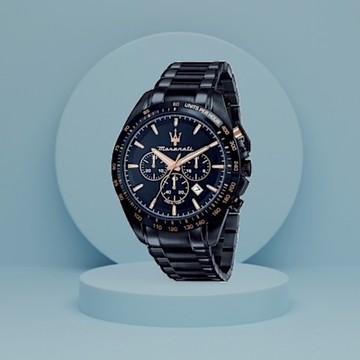 MASERATI 瑪莎拉蒂 TRAGUARDO長征終站計時腕錶-藍-R8873612054-47mm