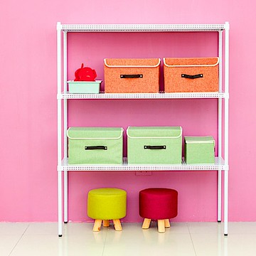 dayneeds 沖孔 120x45x150cm 三層收納架(烤漆白) 層架/置物架/儲藏架