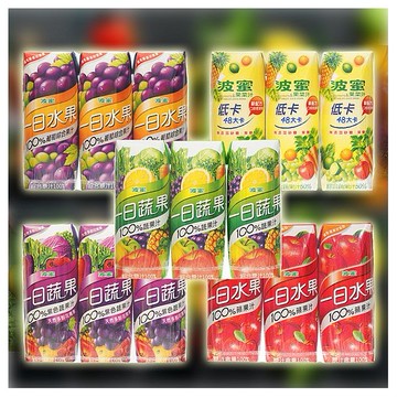 波蜜~一日蔬果100%蔬果汁／低卡果菜汁(250mlx3入) 款式可選