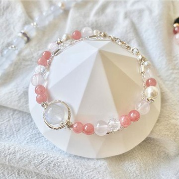 植享生活丨【Crystalvia辰瑄水晶】粉水晶戀愛成就水晶手作手鍊