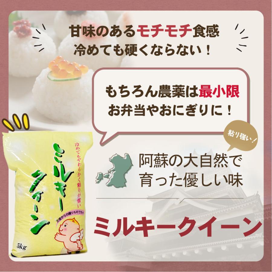 九州熊本県産米　阿蘇ミルキークイーン　令和４年産米　白米10kg(5kg×2袋)　米10ｋｇ