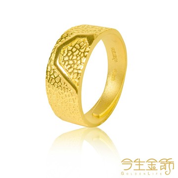 今生金飾 鑽石心男戒 純黃金男戒.對戒