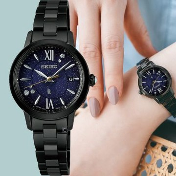 SEIKO 精工錶 LUKIA 聯名限量 星月夜 太陽能腕錶 電波錶 女錶-1B32-0BG0B.SSVW241J_SK043
