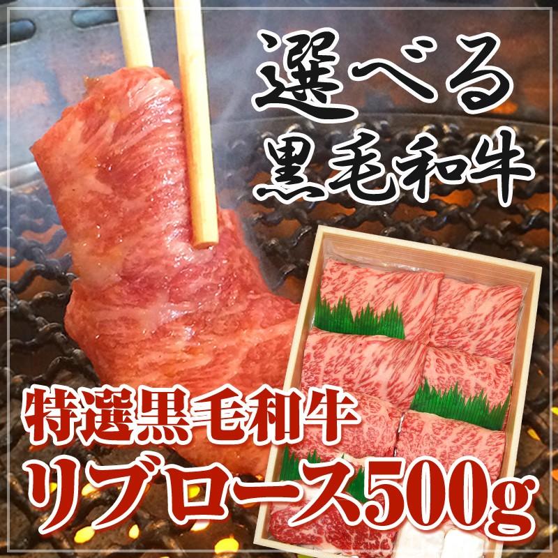 お歳暮 牛肉 リブロース 選べる黒毛和牛  しゃぶしゃぶ　すき焼き 500g 送料無料