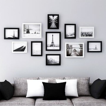 照片墻 照片墻背景墻裝飾簡約現代創意相框掛墻免打孔房間客廳裝飾品相冊 【年終特惠】